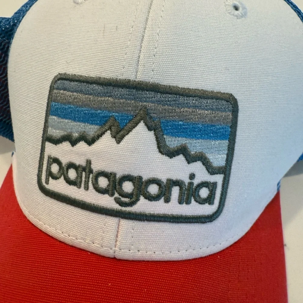 VTG Patagonia White, Red, and Blue Baseball Hat